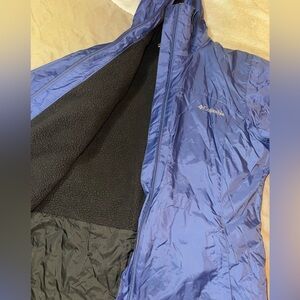 Columbia light blue fuzzy winter jacket